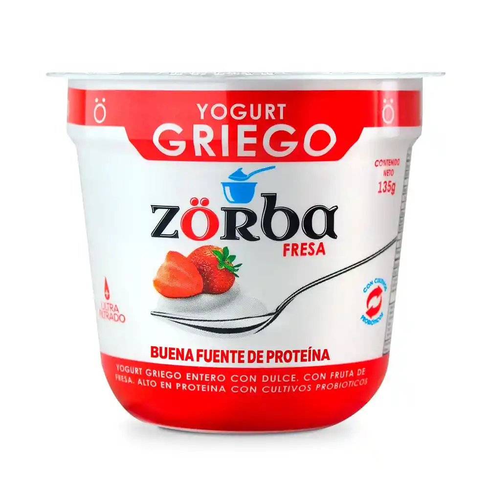 Zorba Yogurt Griego Sabor Fresa