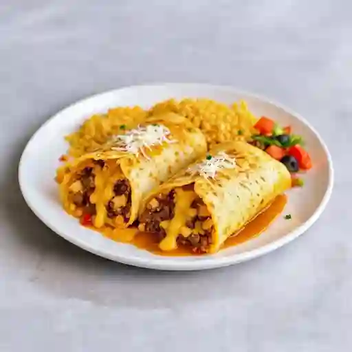Chimichanga doble(opcional vegetariana)