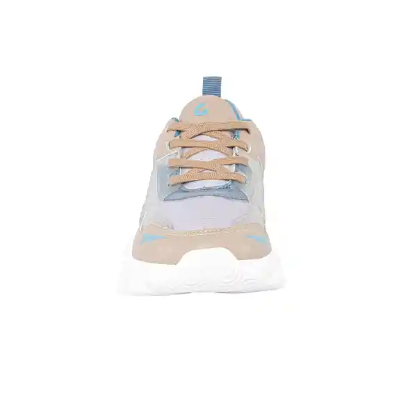 Los Gomosos Tenis Gorod Mujer y Niña Azul Beige Talla 33