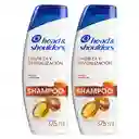 Shampoo Head Shoulders Limpieza y Revitalizacion Aceite de Argan Control Caspa Champu Head and Shoulders 375 ml x 2 Unidades