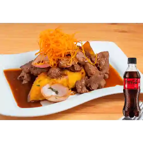 Combo Tacu Tacu c/ Lomo Saltado +Cocacola S/az 400ml