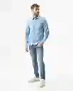 Camisa Medio Azul Frances Medio Talla M Chevignon