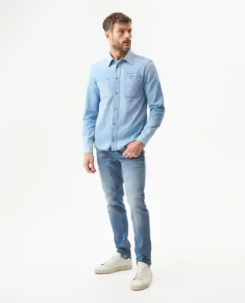 Camisa Medio Azul Frances Medio Talla M Chevignon