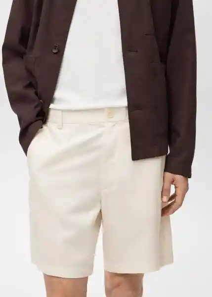 Bermuda Darb Crudo Talla 42 Hombre Mango