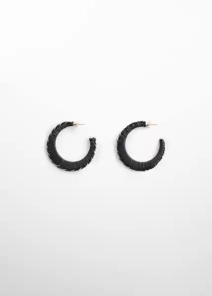 Pendientes Rosaura Negro Talla 99 Mujer Mango