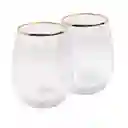 Ambiente Gourmet Vaso Borde Dorado