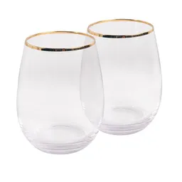 Ambiente Gourmet Vaso Borde Dorado