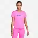 Nike Camiseta One Swsh Hbr Top Rosado Para Mujer Talla M