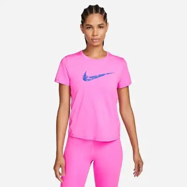 Nike Camiseta One Swsh Hbr Top Rosado Para Mujer Talla M