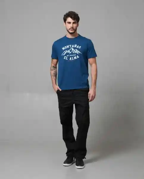 Camiseta Hombre Azul XL 103G005_AZU194151 Rifle
