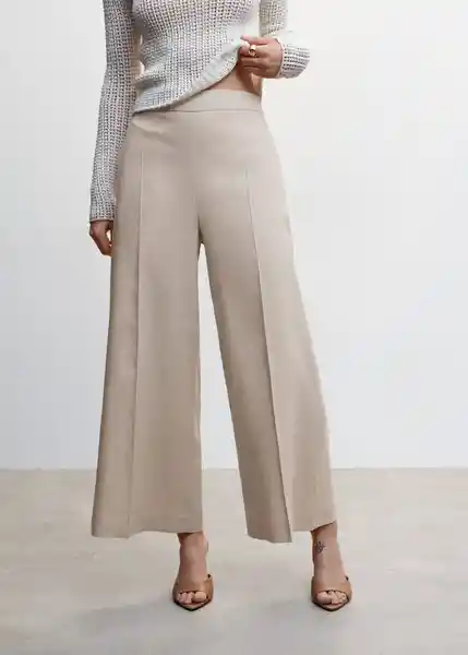 Pantalón Lote Piedra Talla S Mujer Mango