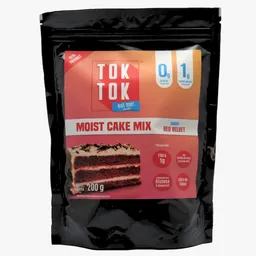 Tok Tok Mezcla Keto Red Velvet Moist Cake Sin Azúcar