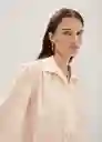 Blusa Aoza Rosa Pastel Talla L Mujer Mango