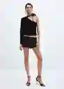 Blusa Adeli Negro Talla M Mujer Mango