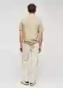 Camiseta Crew Beige Talla M Hombre Mango