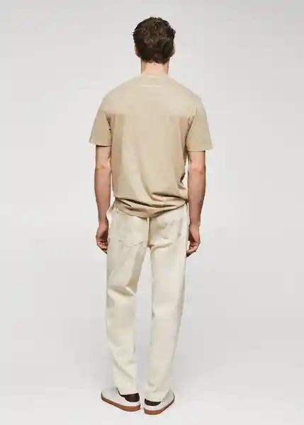 Camiseta Crew Beige Talla M Hombre Mango