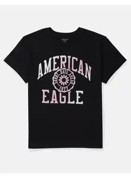 Camiseta Mujer Negro Talla Medium American Eagle 03009314