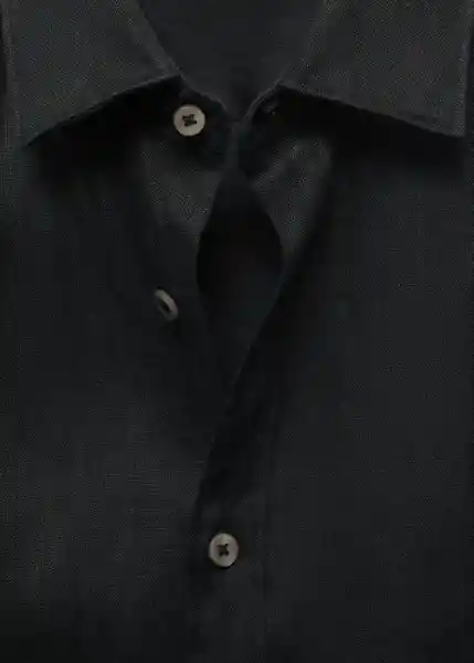 Camisa Parrot Negro Talla M Hombre Mango