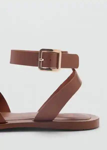 Sandalias Ice Cuero Talla 37 Mujer Mango