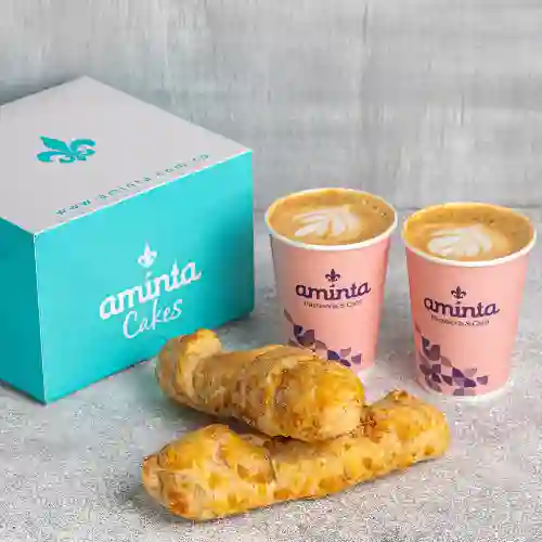 2 Capuchinos + 2 Palitos de Queso