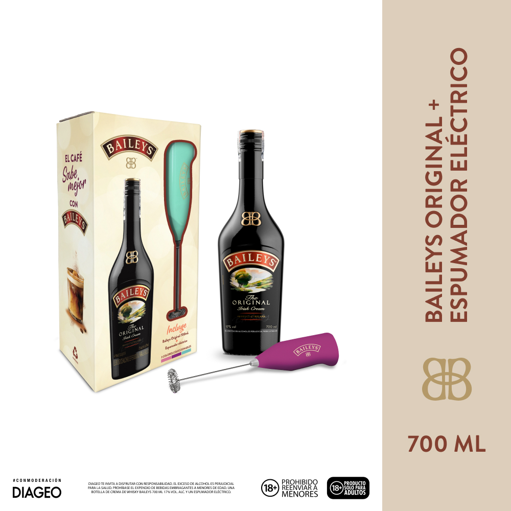 Baileys Licor Original + Baileys Espumador 2 x 1 und