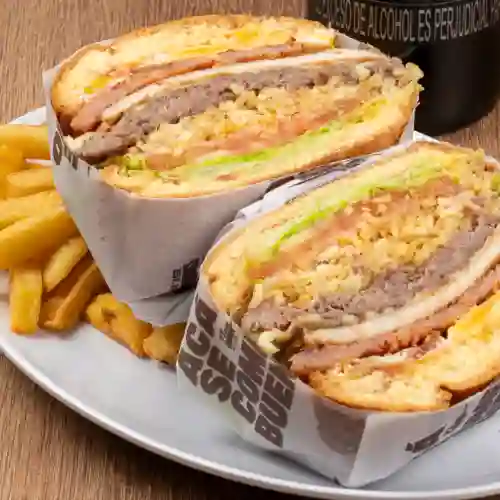 Hamburguesa Triple Papas a la Francesa