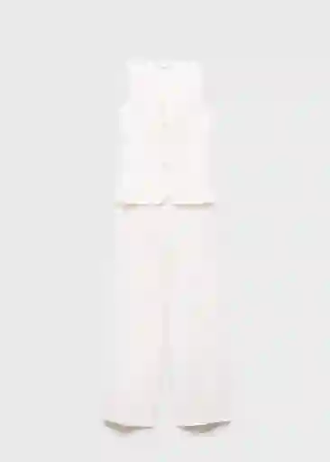 Enterizo Mono Loly Offwhite Talla M Mujer Mango
