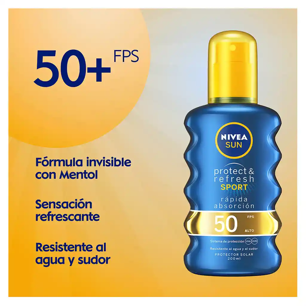 Nivea Bloqueador Solar Sun Protect & Refresh FPS 50 Invisible