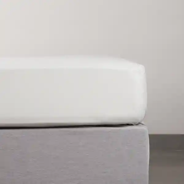 Sábana Bajera Sencillo Blanco Diseño 0004
