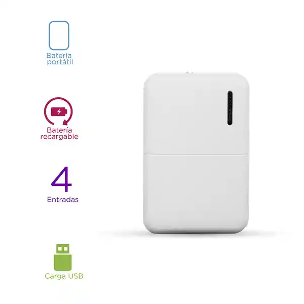 Batería Portátil 5000 Mah Blanco Miniso