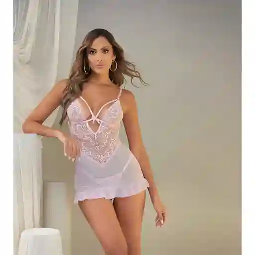 Babydoll Candy Rosado Cereza Lingerie