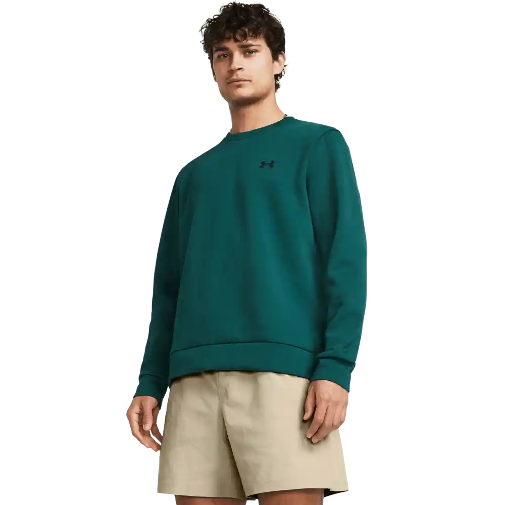 Under Armour Sudadera Unstoppable Flc Crew Verde Hombre SM