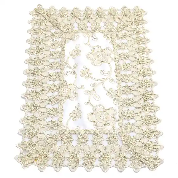 Palacio de Las Sabanas Individual de Encaje Dorado 45 cm
