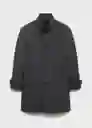 Abrigo Funnel Gris Talla S Hombre Mango