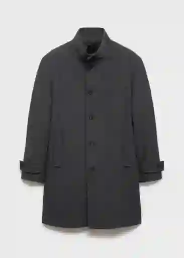 Abrigo Funnel Gris Talla S Hombre Mango