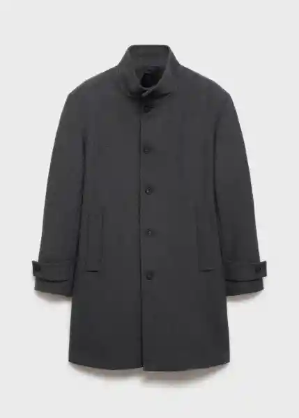 Abrigo Funnel Gris Talla S Hombre Mango