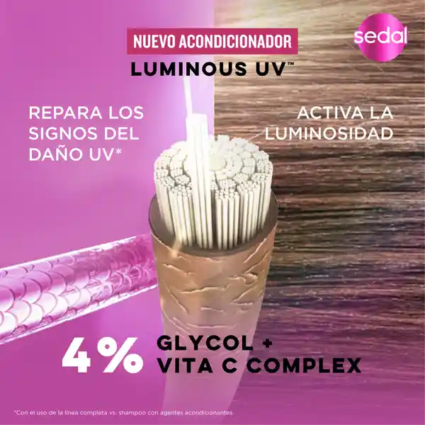 Acondicionador Sedal Glycolic 5x Luminoso Por 100h