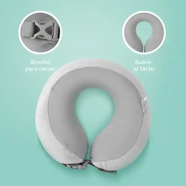 Almohada de Viaje Ajustable Para el Cuello Gris Miniso