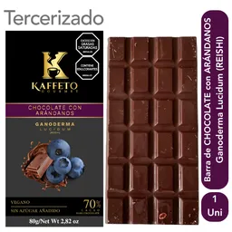 Kaffeto Chocolatina Gourmet con Arándanos Sin Azúcar 70% Cacao