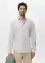 Camisa Playr Khaki Talla M Hombre Mango