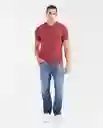 Camiseta V Neck Masculino Rojo Pasa Ultraoscuro T M Chevignon