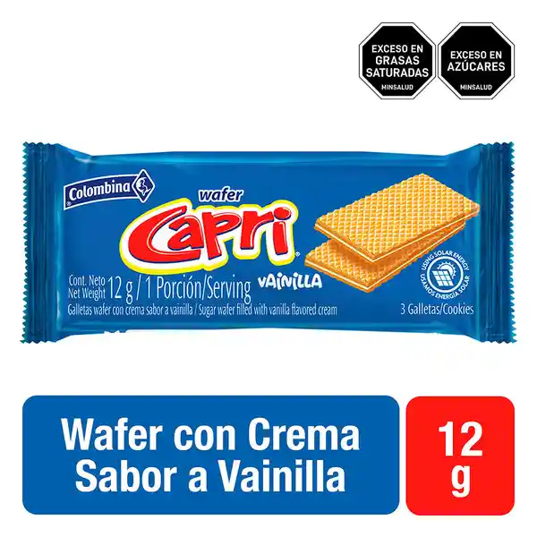 Colombina Galleta Wafer Capri Vainilla