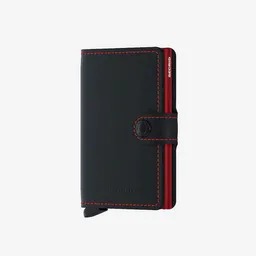 Secrid Billetera Mini Matte Negro Rojo