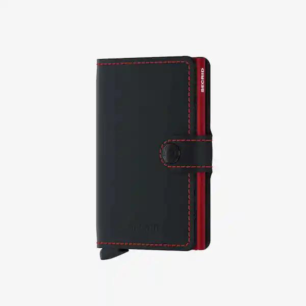 Secrid Billetera Mini Matte Negro Rojo