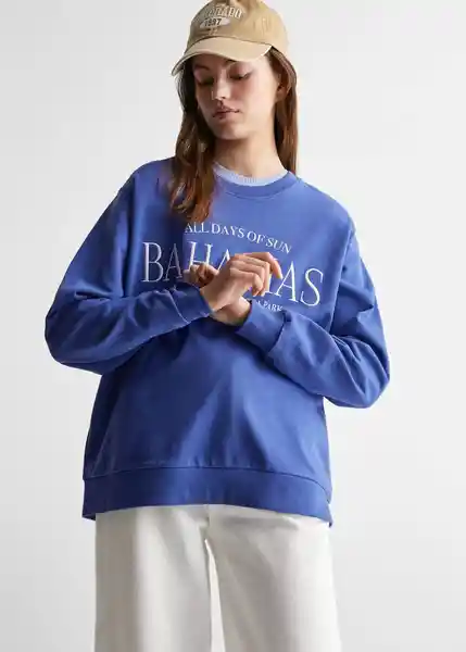 Buzo de Sudadera Miami Azul Talla 18 Mango Teen Girl Mango