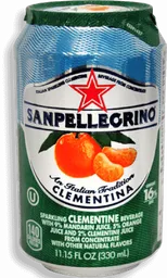 San Pellegrino Agua Gasificada Sabor a Mandarina Clementina Lata