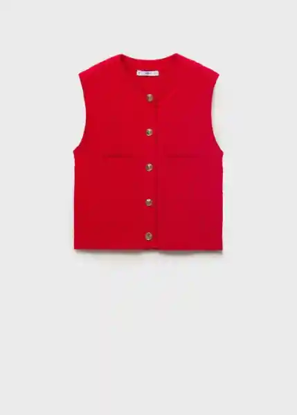 Chaleco Winneba Rojo Talla M Mujer Mango