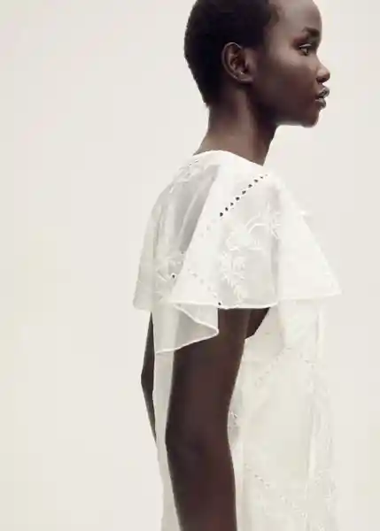 Vestido Moss Blanco Talla S Mujer Mango