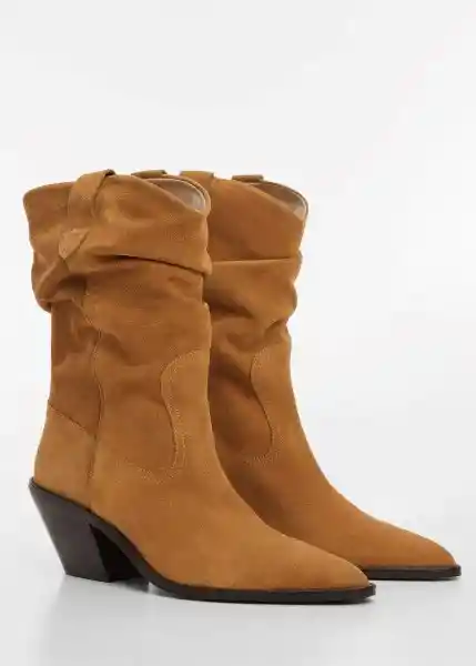 Botines Wey Camel Talla 40 Mujer Mango