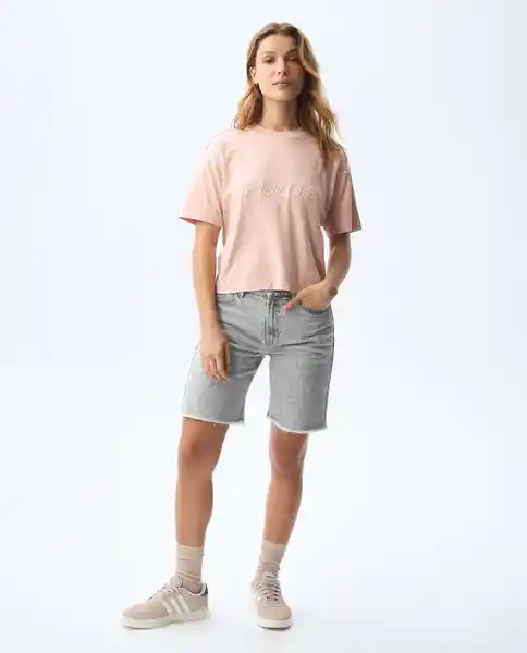 Camiseta Mujer Rosado Talla L 601G000_ROS141310 Americanino